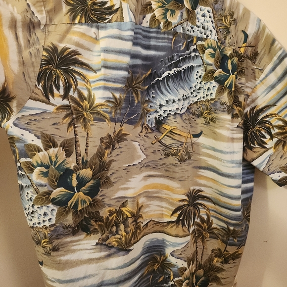 RJC VINTAGE HAWAIIAN ISLAND/POLYNESIAN BEACH COTTON BUTTON S/S MENS SIZE 3XL - Picture 9 of 12